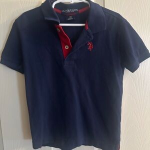 U.S. Polo Assn. Blue Polo Shirt with Red Sox (4/5)